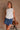 Leila White Bubble High Neck Tank- top view