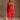 Bridget Red Tiered Midi Dress - full body front view