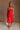Bridget Red Tiered Midi Dress - full body front view