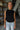 Leila Black Bubble High Neck Tank- front view