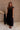Olivia Black Cinched Midi Dress- full front view