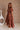 Kassandra Brown Puff Sleeve Midi Dress - full body side