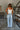 Risen: Loren Side Contrast Drawstring Jeans - full body back view