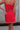 Adaline Red Scalloped Skirt -close up back view