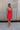 Adaline Red Scalloped Tank Top - full back view