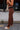 Nina Brown & Black Striped Pants - lower side view