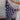 Stars & Stripes Navy Satin Scarf - held by model