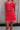 Adaline Red Scalloped Skirt - close up