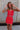 Adaline Red Scalloped Skirt - frontal view