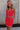 Adaline Red Scalloped Tank Top - Front view