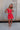 Adaline Red Scalloped Skirt - full body view