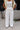Lucia White Wide Leg Pants- close up front view