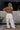 Jade Cream Lace Drawstring Pants- full body back view
