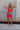 Adaline Red Scalloped Tank Top- full body front view