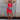Adaline Red Scalloped Skirt - full body front view