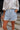 Alice Light Blue & White Floral Lace Shorts- front view