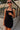 Kelcie Black Polka Dot Halter Mini Dress - front view