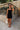 Kelcie Black Polka Dot Halter Mini Dress - full body front view