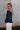 Mara Navy Sequin Open Knit Poncho - side
