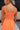 Jessa Orange & White Striped Midi Dress - upper back view