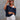 Mara Navy Sequin Open Knit Poncho - front view