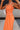 Jessa Orange & White Striped Midi Dress - close up side view