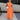 Jessa Orange & White Striped Midi Dress - full body front view