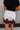 Sara Champagne Satin & Black Lace Shorts - close up back