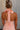Alexi Orange Gingham Halter Mini Dress -close up back view