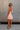 Alexi Orange Gingham Halter Mini Dress - full body side view