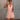 Alexi Orange Gingham Halter Mini Dress - front view