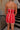 Rachelle Red & White Scalloped Mini Skirt - back view