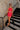 Rachelle Red & White Scalloped Tank  - full body front view