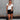  Mandie Black Denim Skort - full body front view