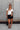  Mandie Black Denim Skort - full body front view