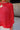 Mara Red Sequin Open Knit Poncho - close up
