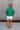 Aubrey Green Split Front Cardigan - full body back view