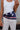 Stars & Stripes Navy Satin Scarf - close up front view