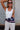 Stars & Stripes Navy Satin Scarf - front view