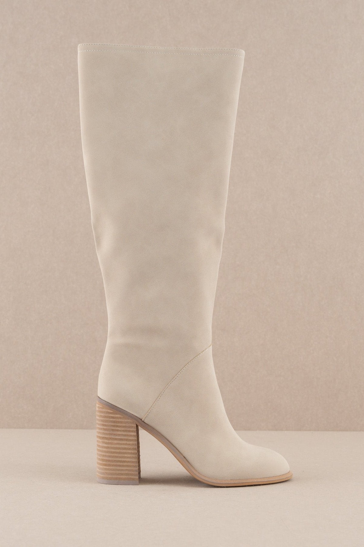 Shiloh Light Grey Knee High Boot - right side view