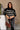 Melanie Black & Cream Striped Sweater - front view