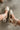 Santorini Beige Linen & Espadrille Ankle Strap Flat- top view