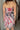 Demi Pink & Navy Multi Satin Mini Dress- close up back view