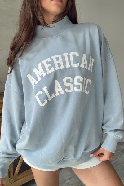 American Classic USA Blue Reversible Sweatshirt - Lizard Thicket