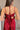 Aurora Burgundy Pleated Satin Maxi Dress - close up back view