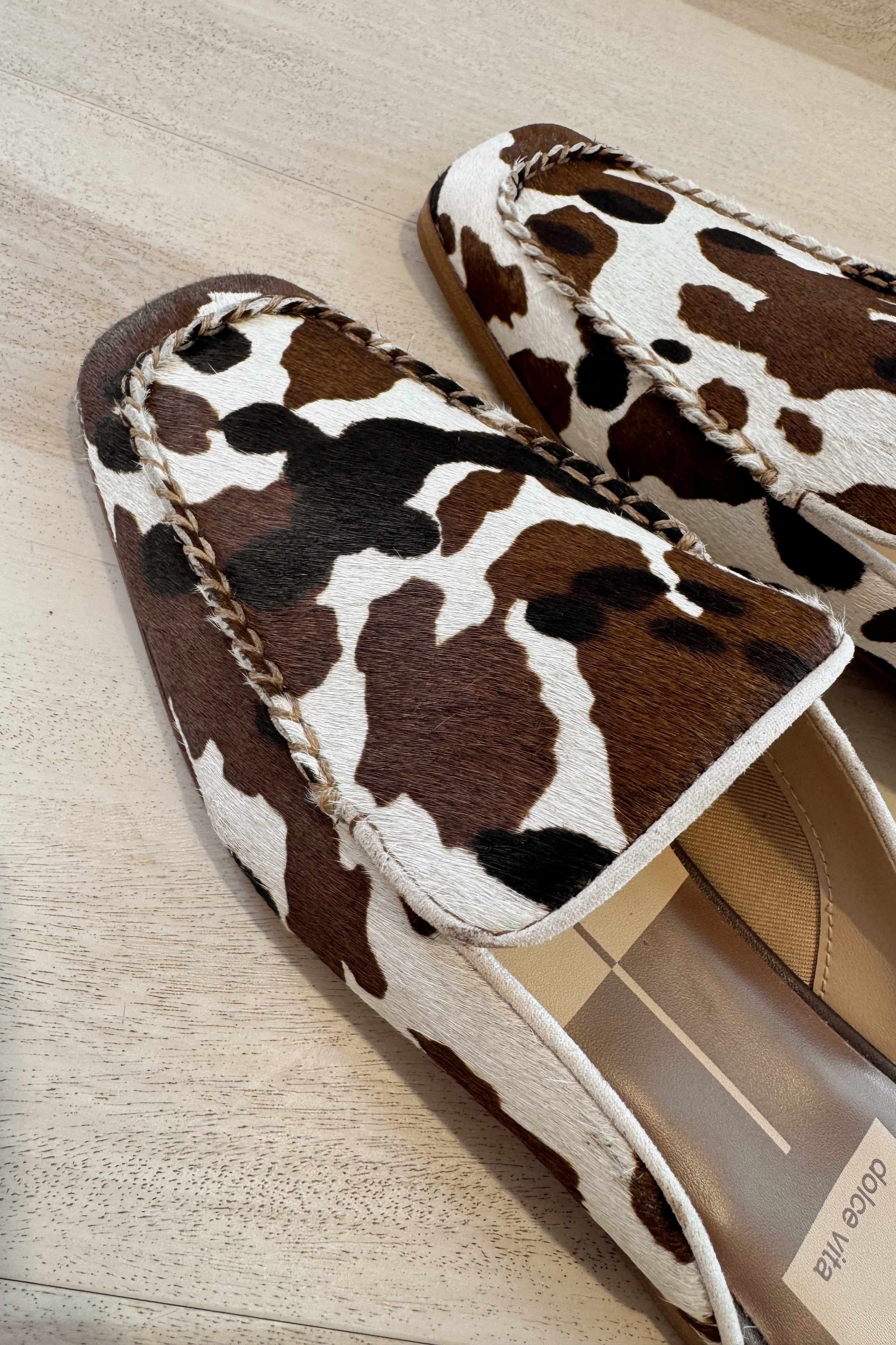 Dolce Vita Bradly Cocoa Taurus Calf Hair Flats- full right side view
