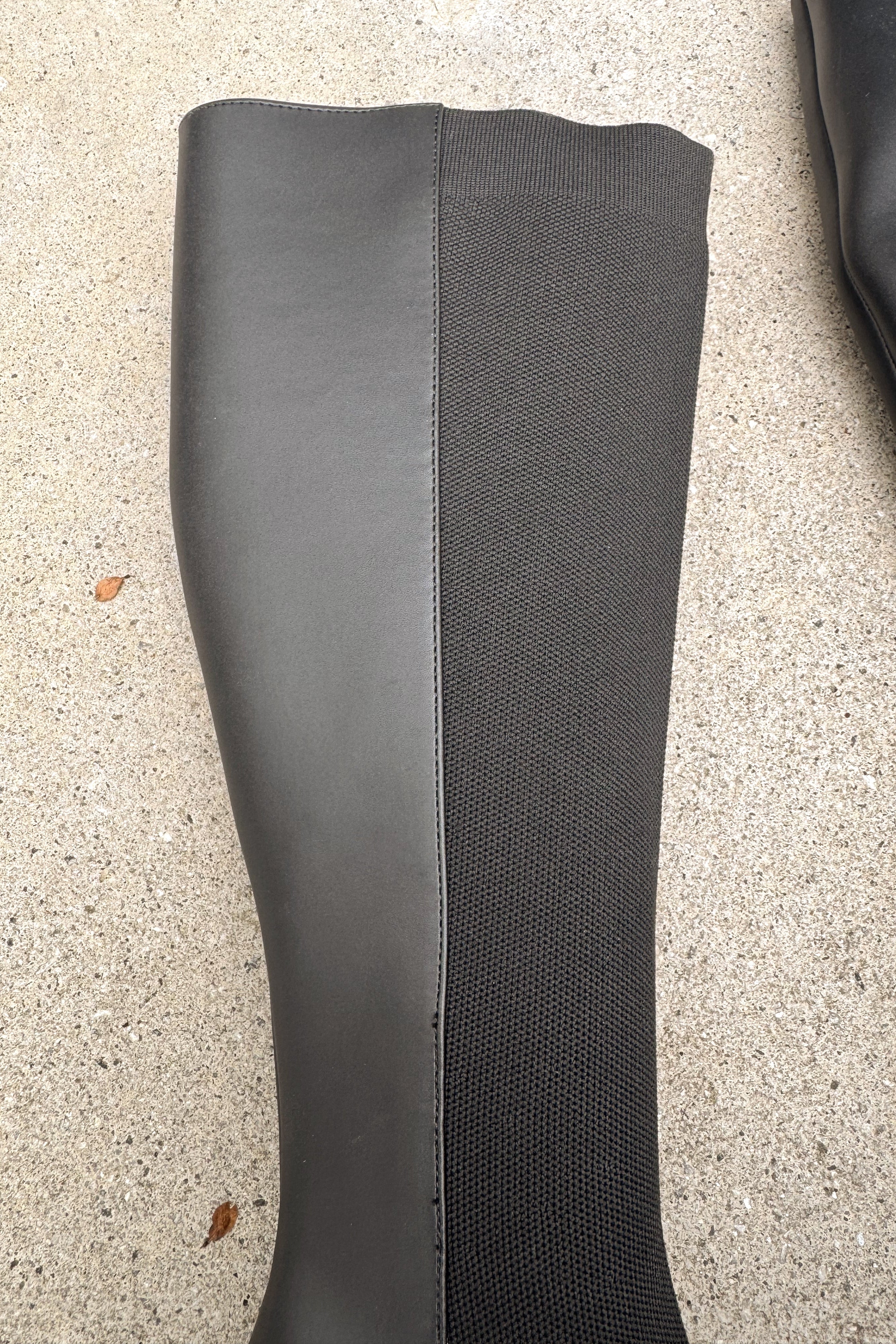 Mia Bettina Black Contrast Tall Boot- top view