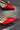 Stile Cherry Red Patent Leather Pointed Toe Heel- close up toe view