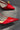 Stile Cherry Red Patent Leather Pointed Toe Heel- close up toe view