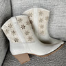 Della Ivory Eyelet Floral Bootie- right side view